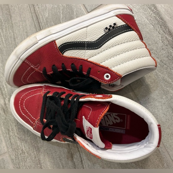 Vans Sk8-Hi Red Sneakers | M7 W8.5 | Pop Cush sole, in great condition! - Picture 3 of 5
